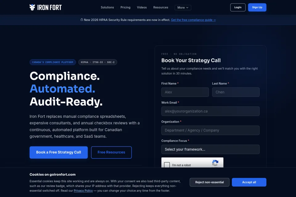 Landing page preview
