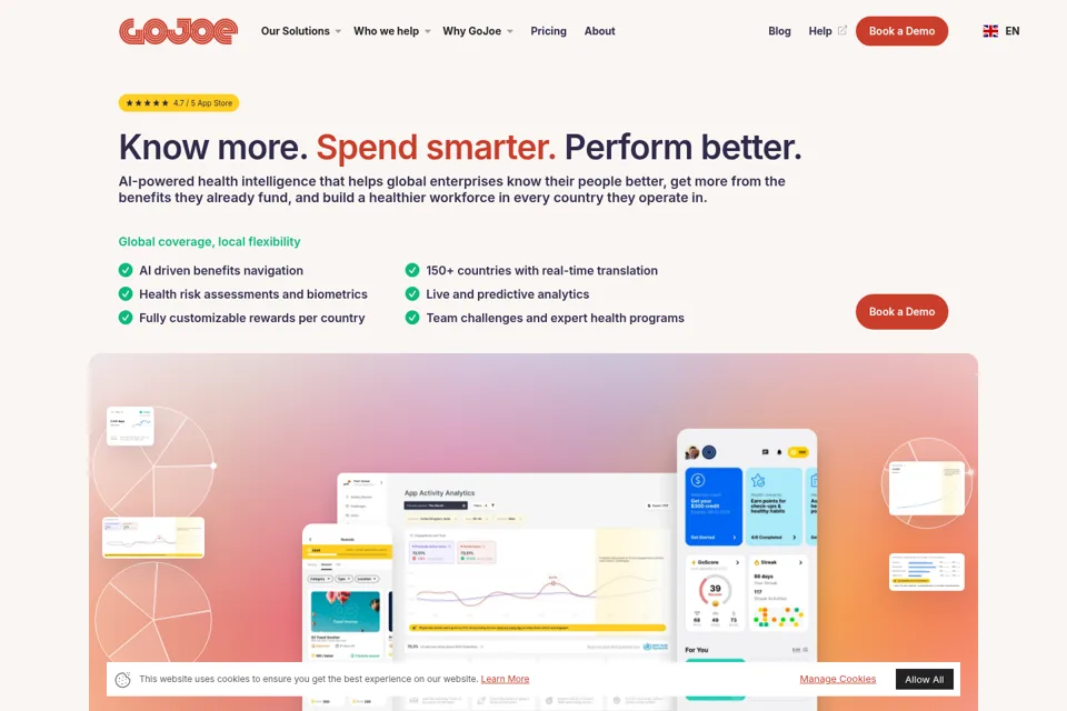 Aperçu de la landing page