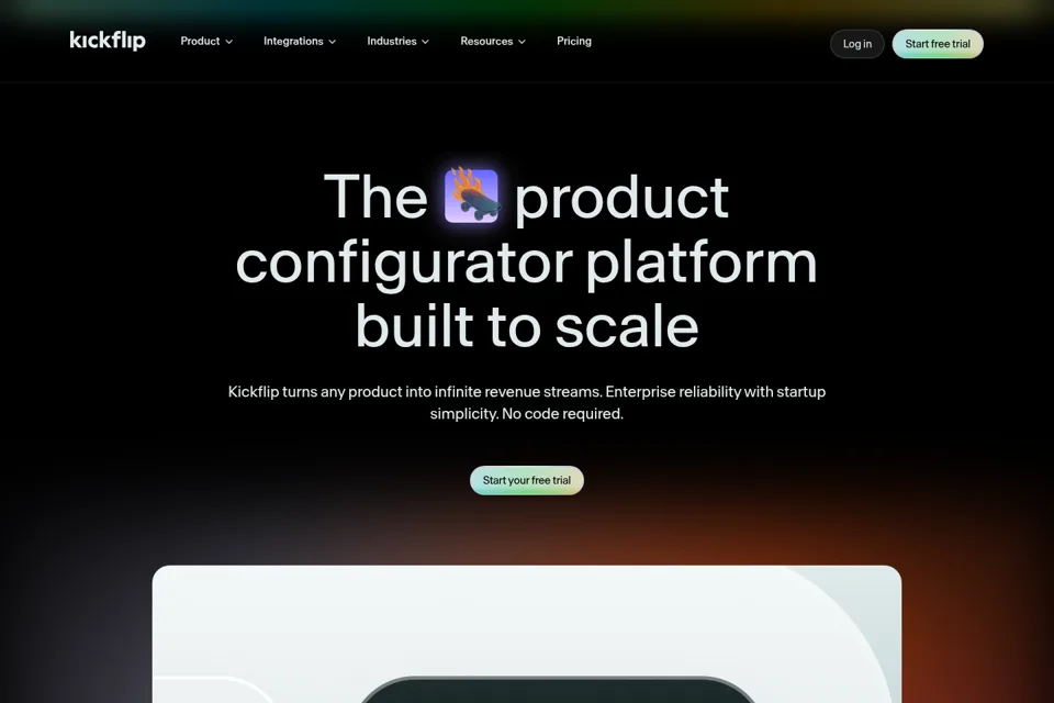 Aperçu de la landing page