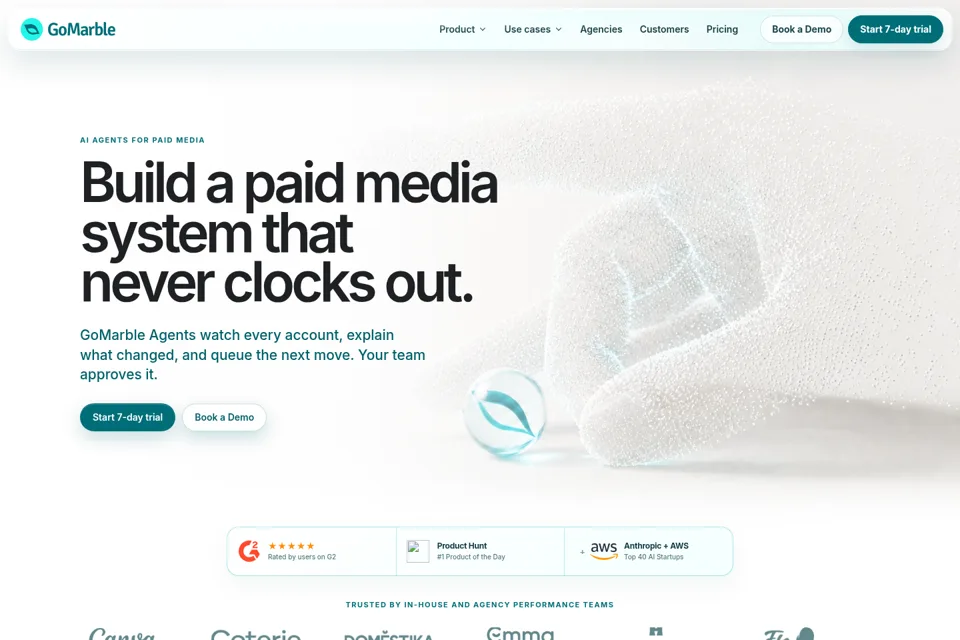 Aperçu de la landing page