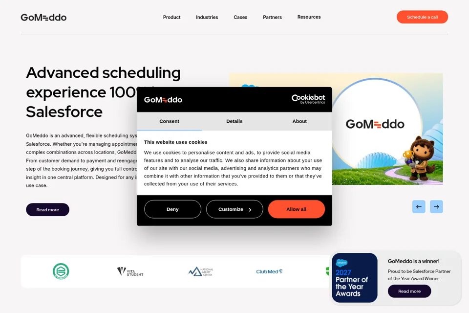 Aperçu de la landing page