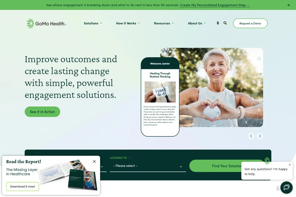 Aperçu de la landing page