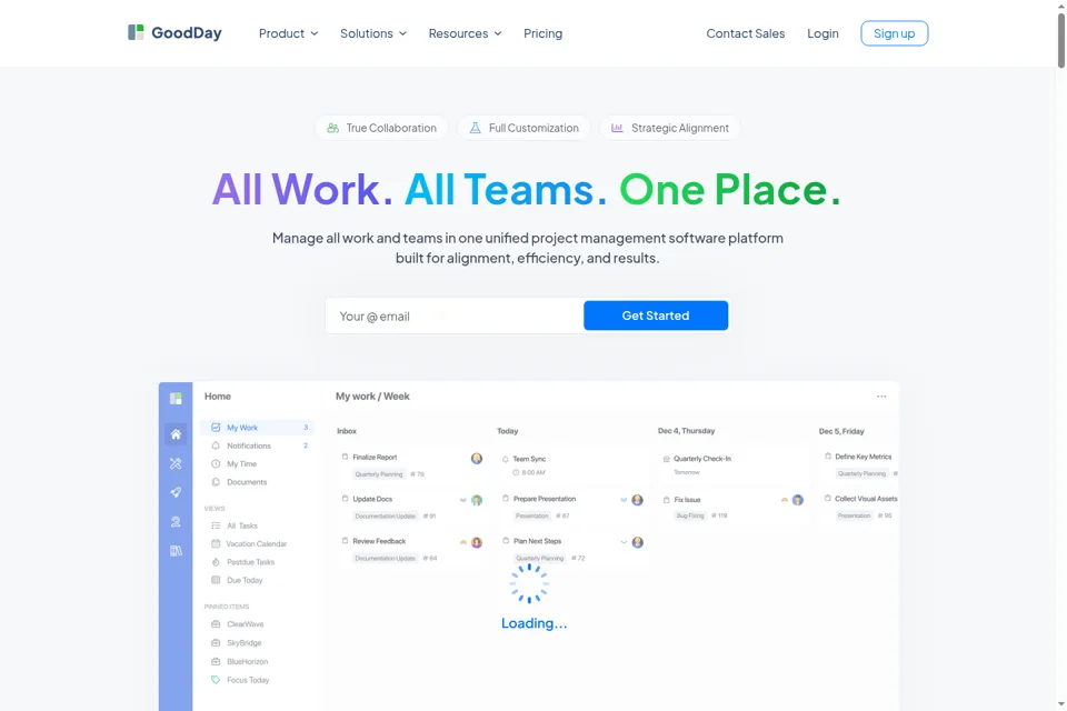Landing page preview