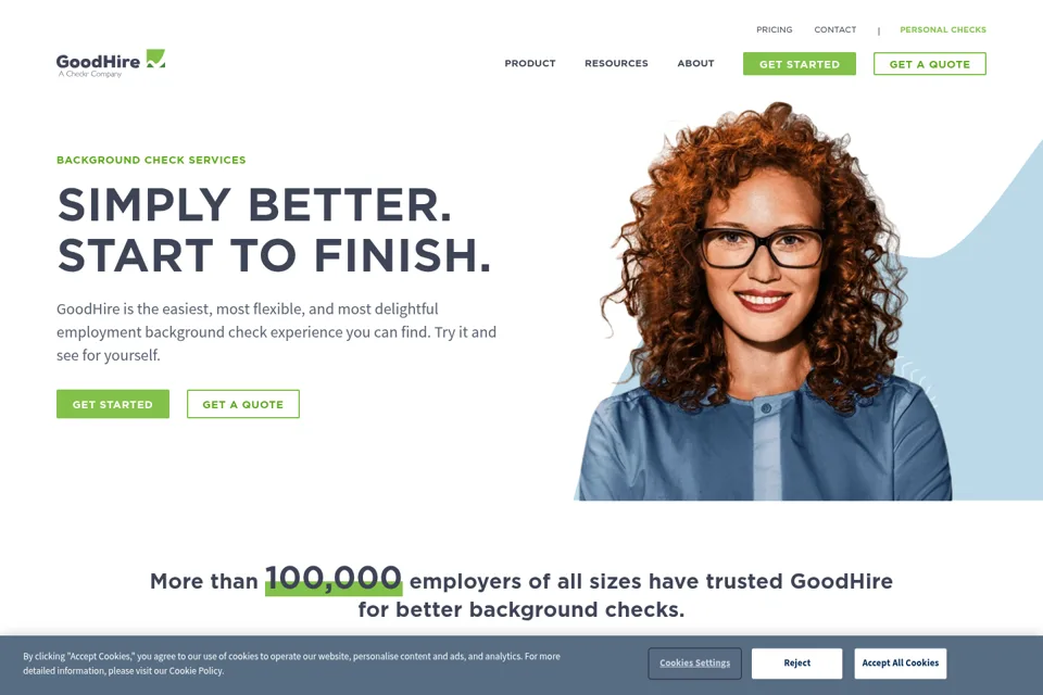 Aperçu de la landing page