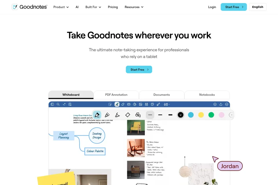 Aperçu de la landing page