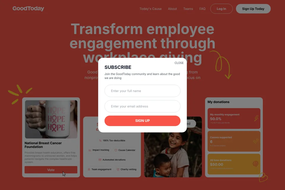 Landing page preview