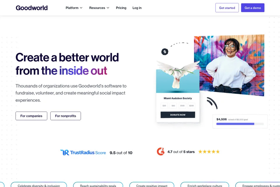 Aperçu de la landing page
