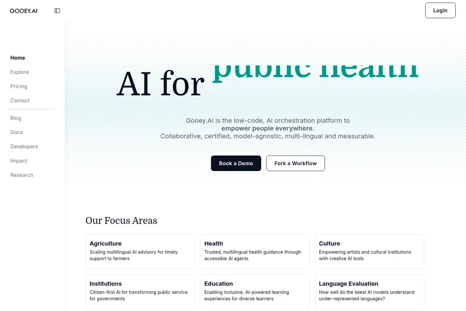 Aperçu de la landing page