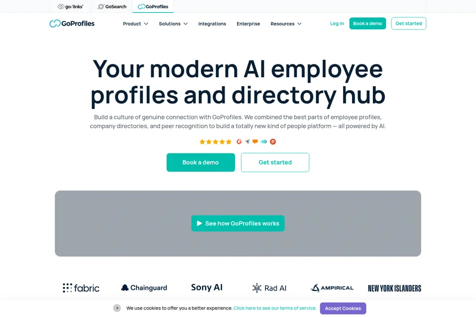 Aperçu de la landing page