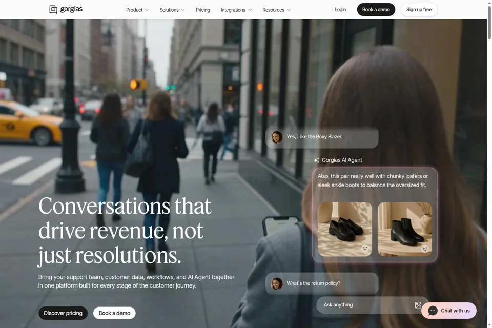 Aperçu de la landing page