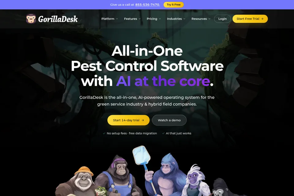 Aperçu de la landing page