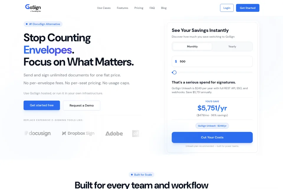 Aperçu de la landing page