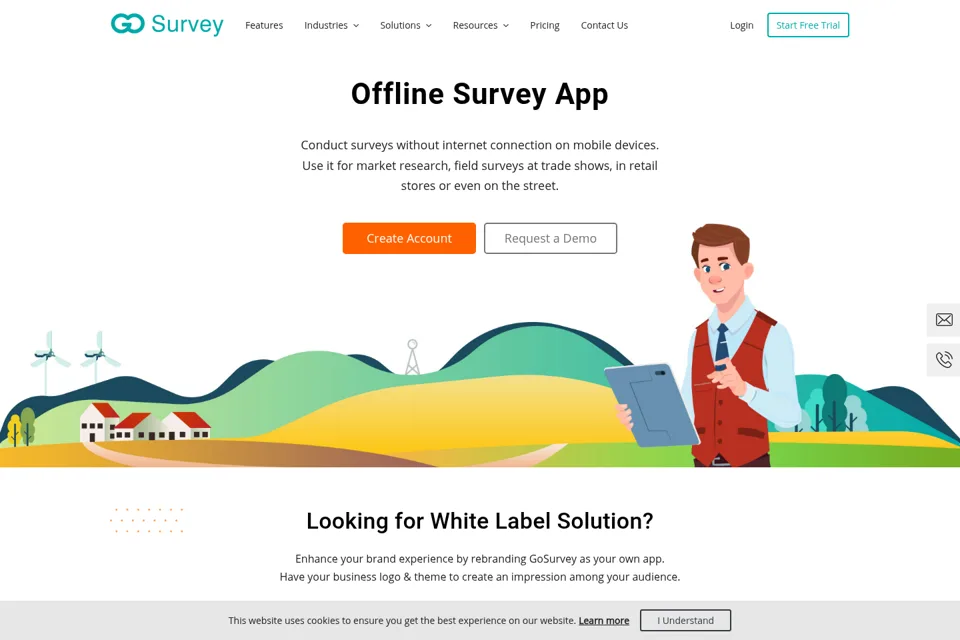 Aperçu de la landing page