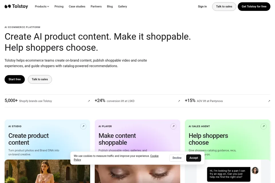 Landing page preview