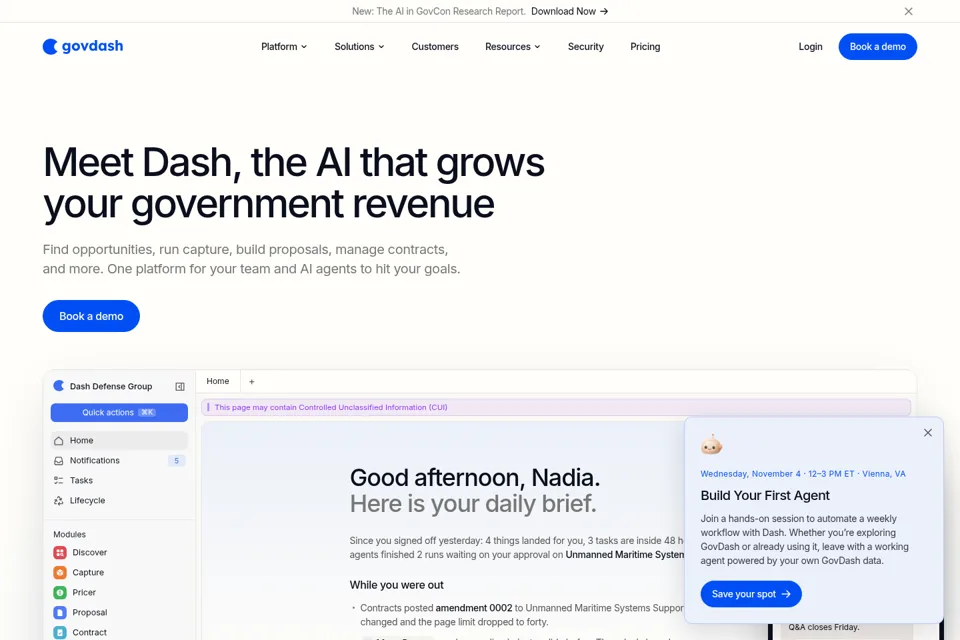 Landing page preview