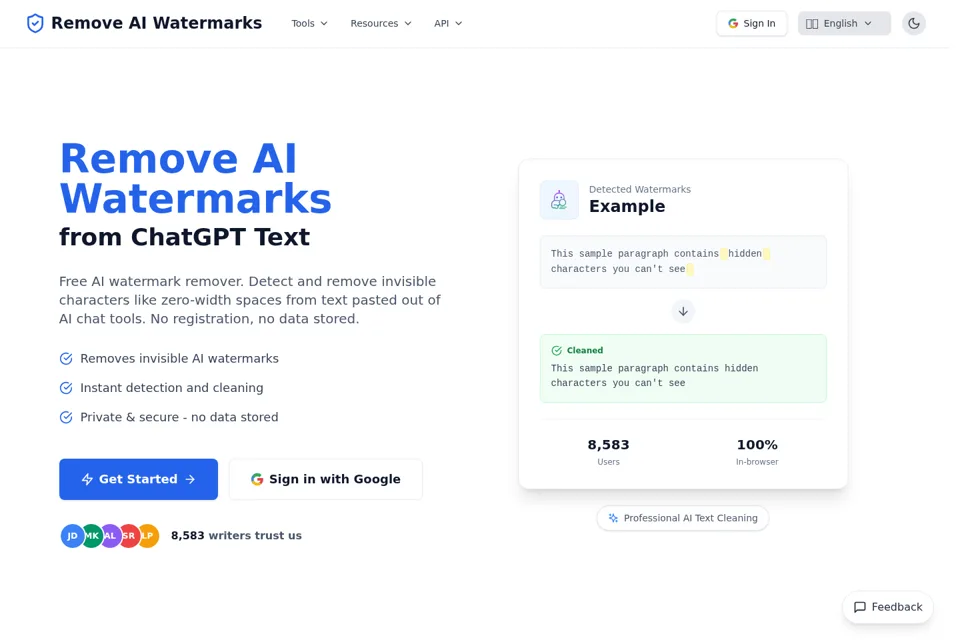 Landing page preview