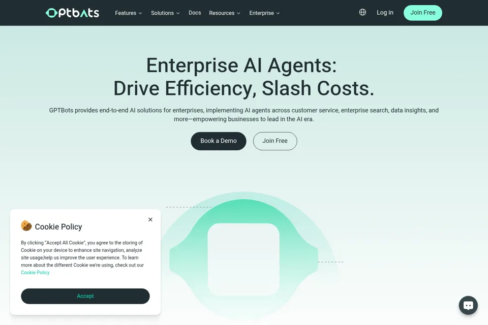 Aperçu de la landing page