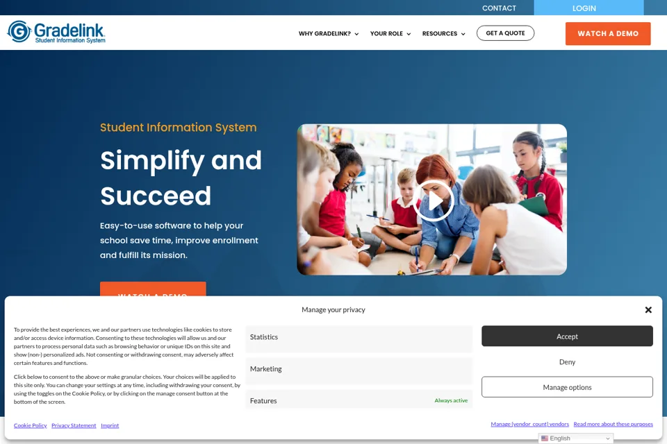 Aperçu de la landing page