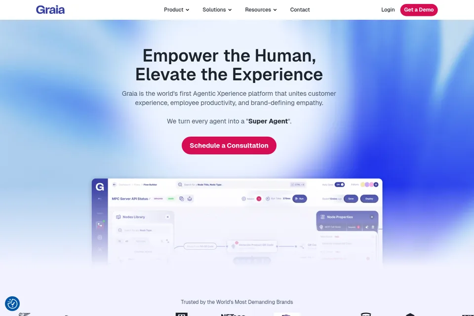 Aperçu de la landing page