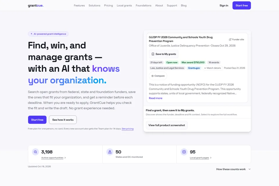 Landing page preview