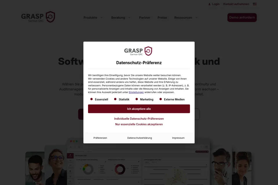 Aperçu de la landing page
