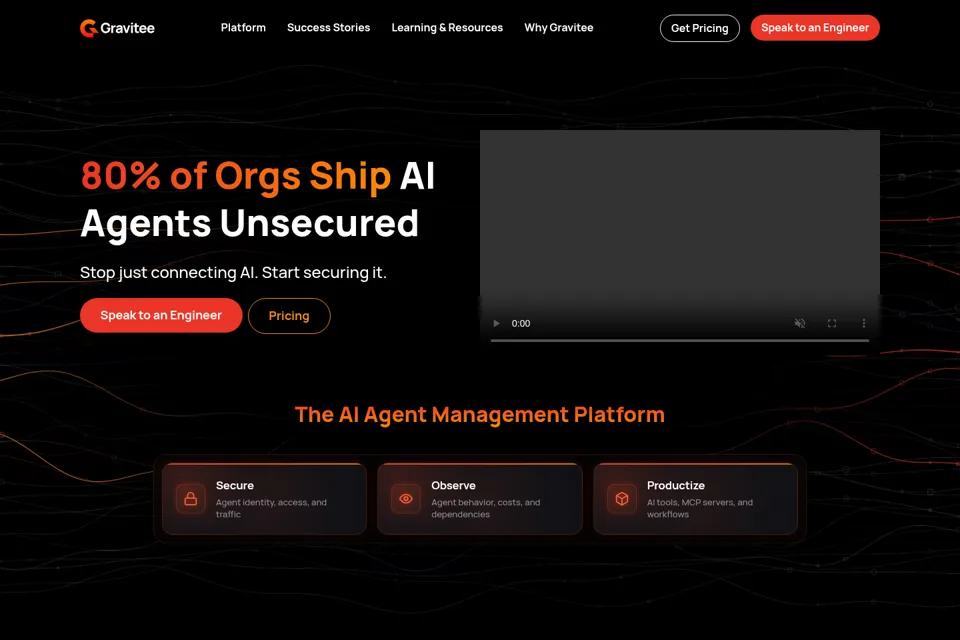 Aperçu de la landing page