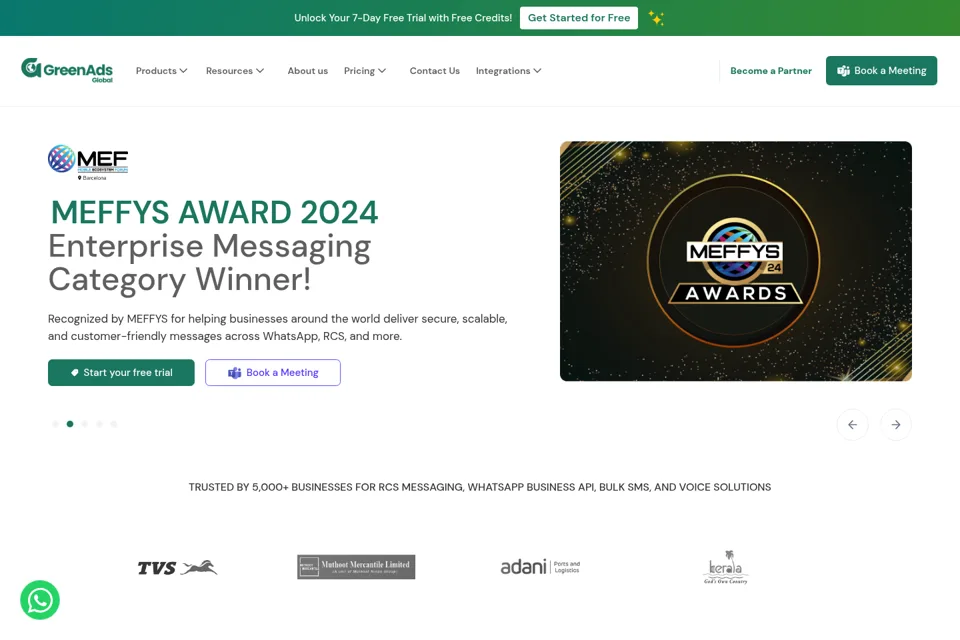Aperçu de la landing page