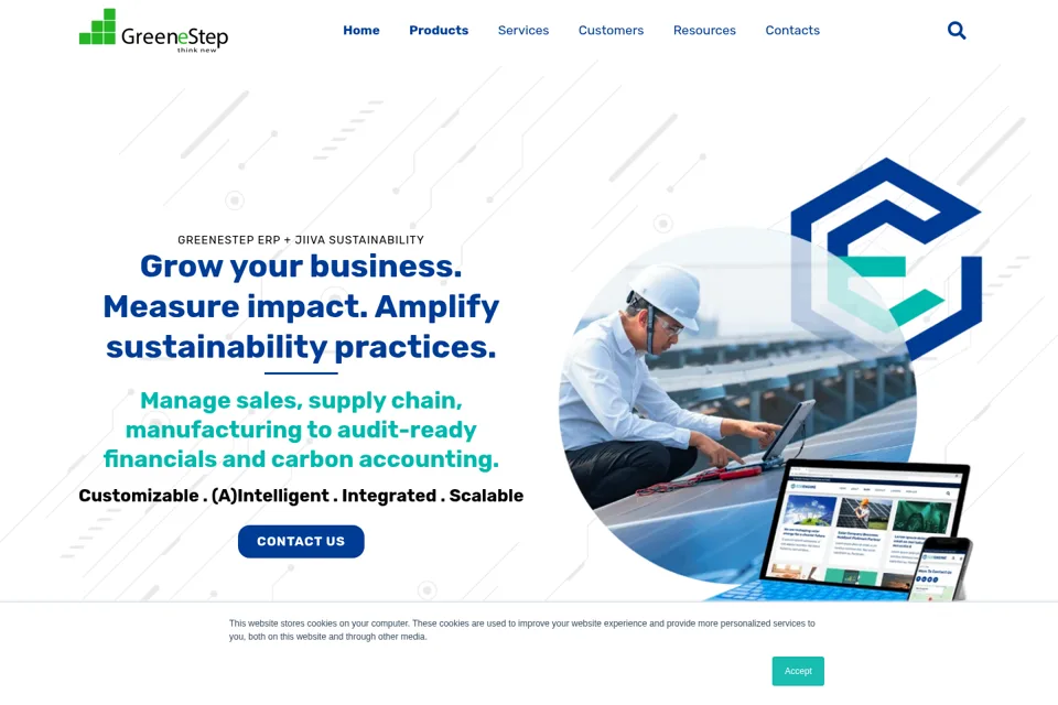 Aperçu de la landing page
