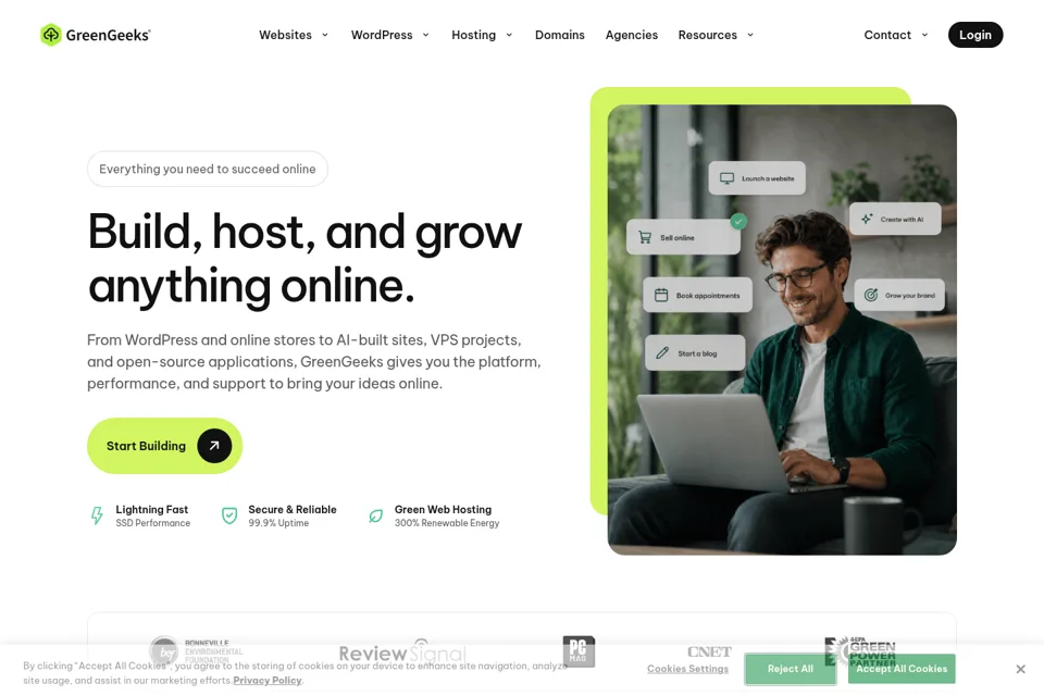 Landing page preview