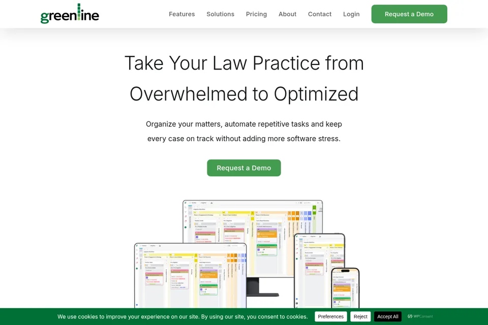 Aperçu de la landing page