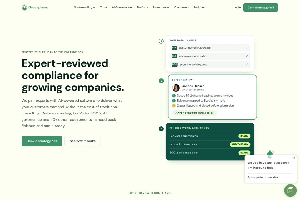 Landing page preview