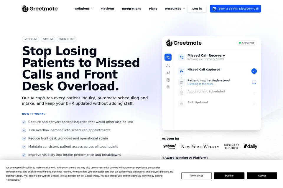 Landing page preview