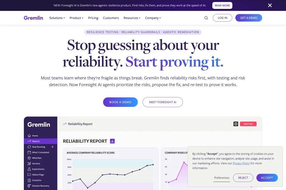 Landing page preview