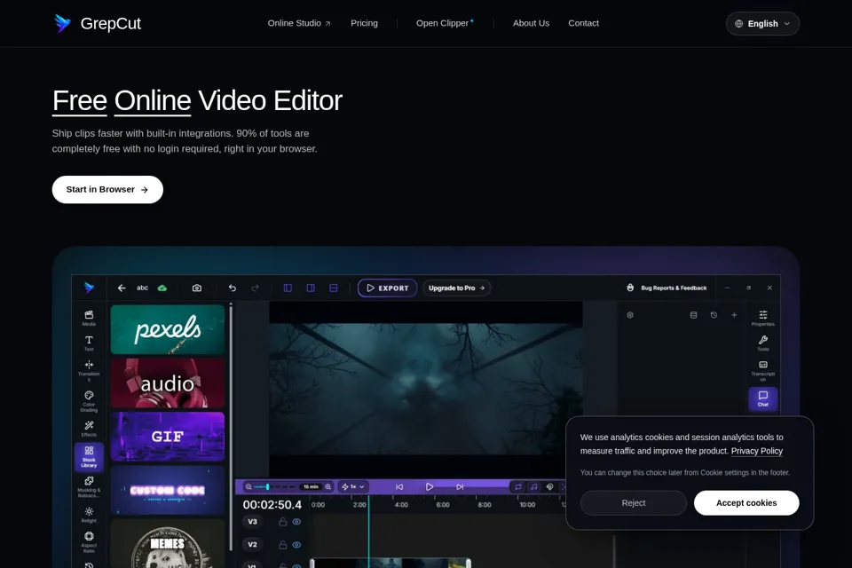Aperçu de la landing page