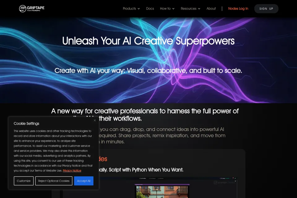 Aperçu de la landing page