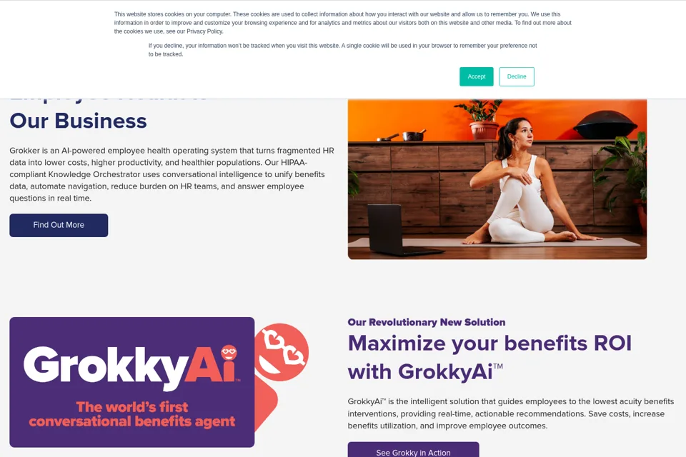 Aperçu de la landing page