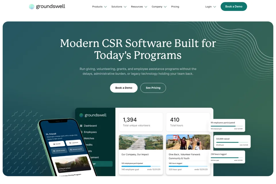 Aperçu de la landing page
