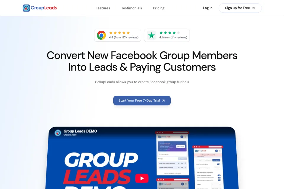 Landing page preview