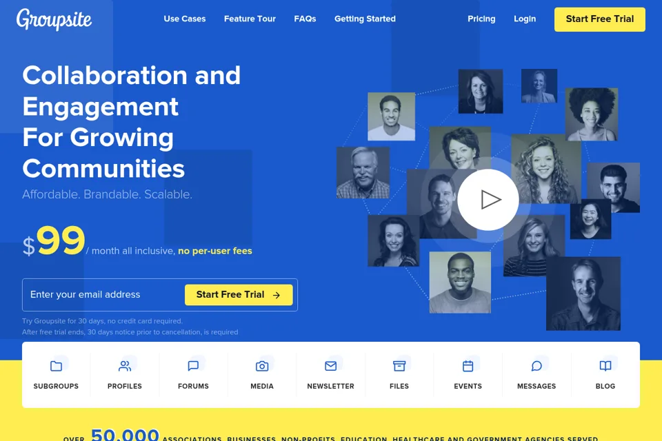 Aperçu de la landing page