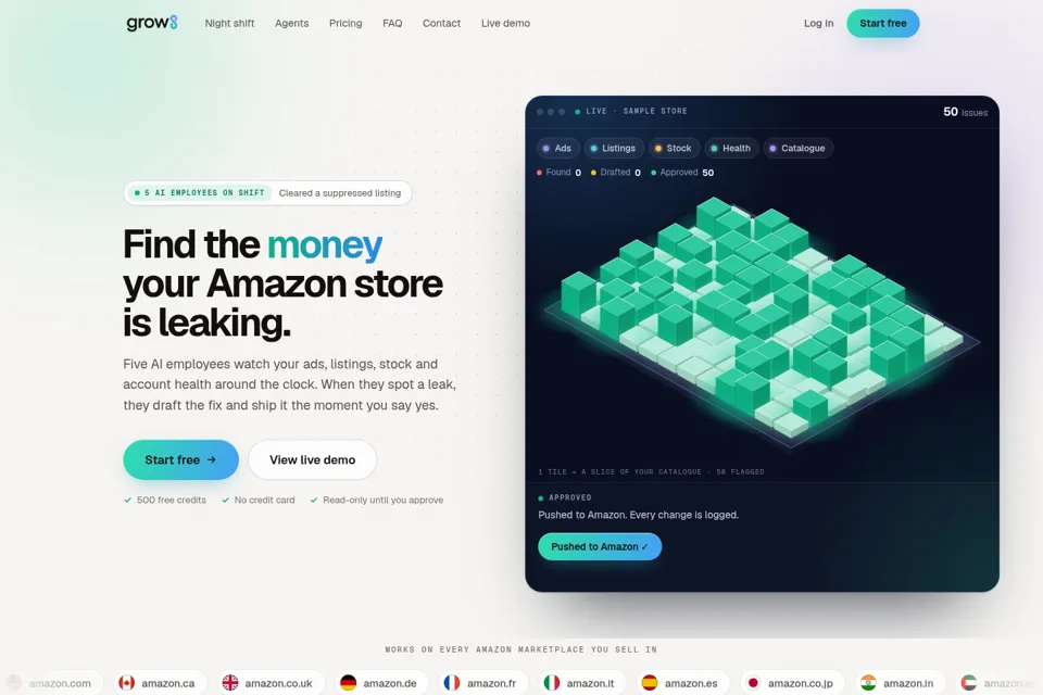 Landing page preview