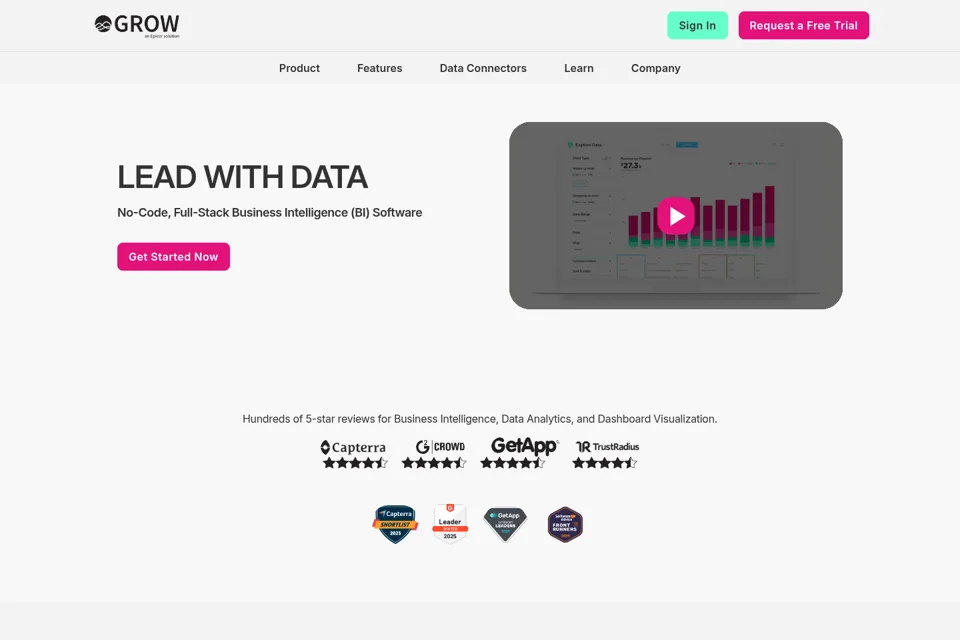 Aperçu de la landing page