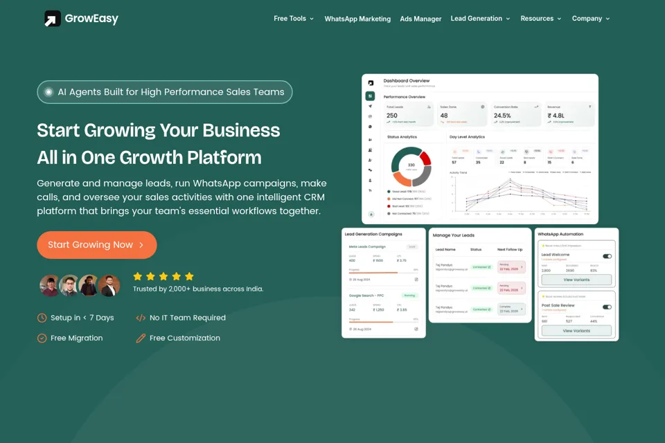 Landing page preview