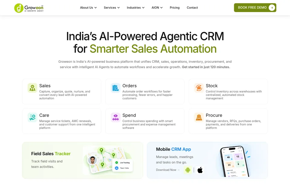 Aperçu de la landing page