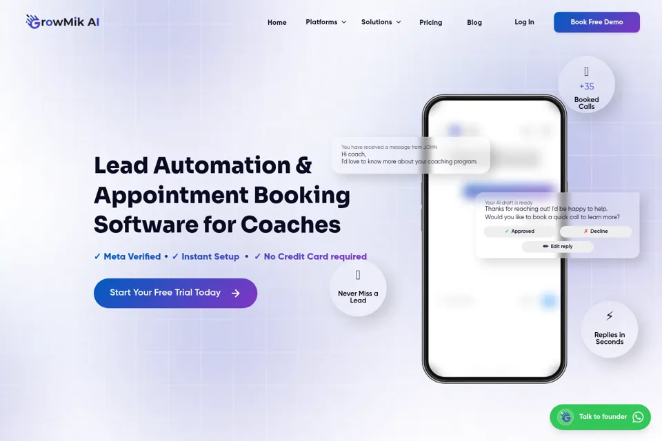 Aperçu de la landing page