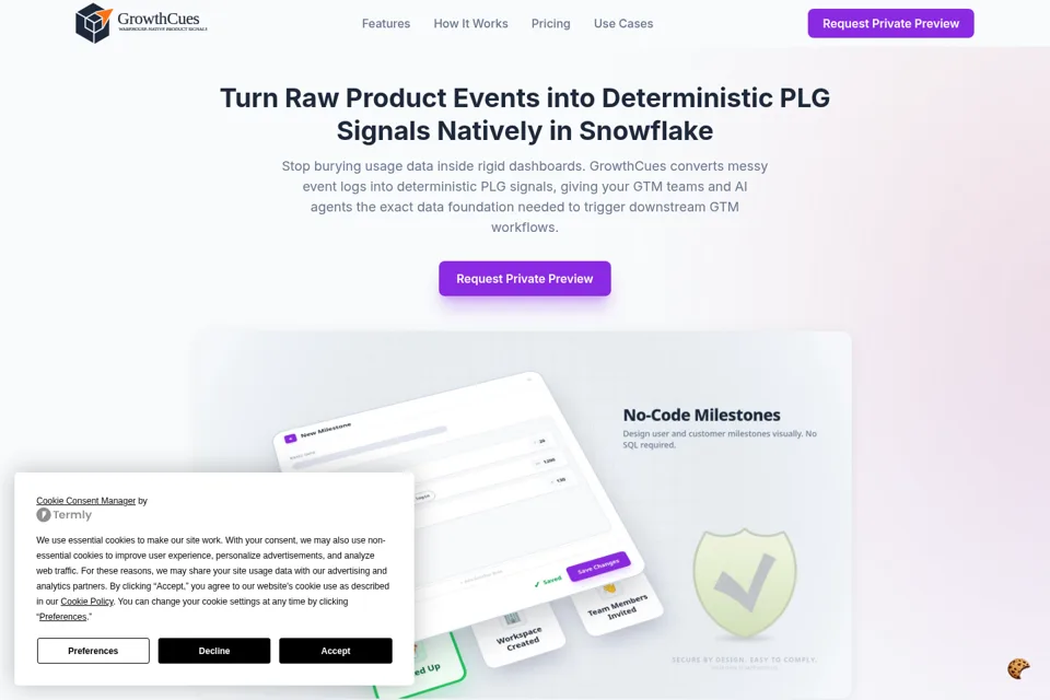 Landing page preview