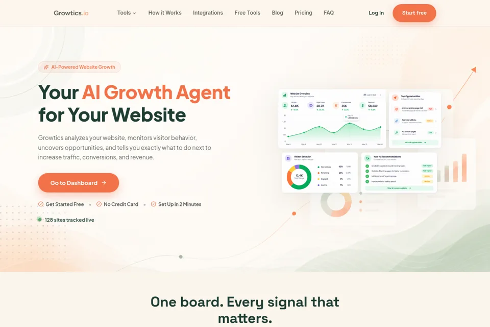 Aperçu de la landing page