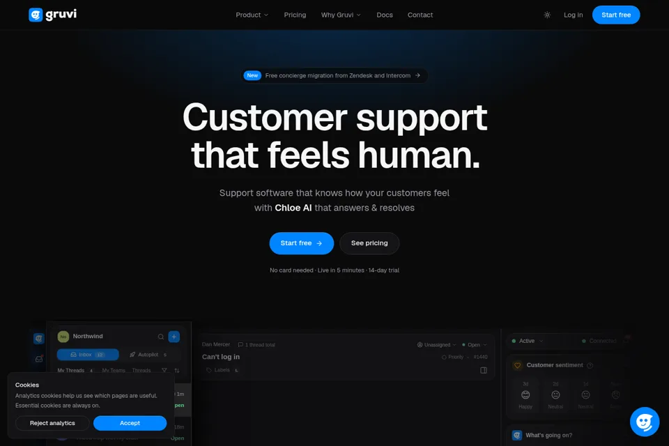 Landing page preview
