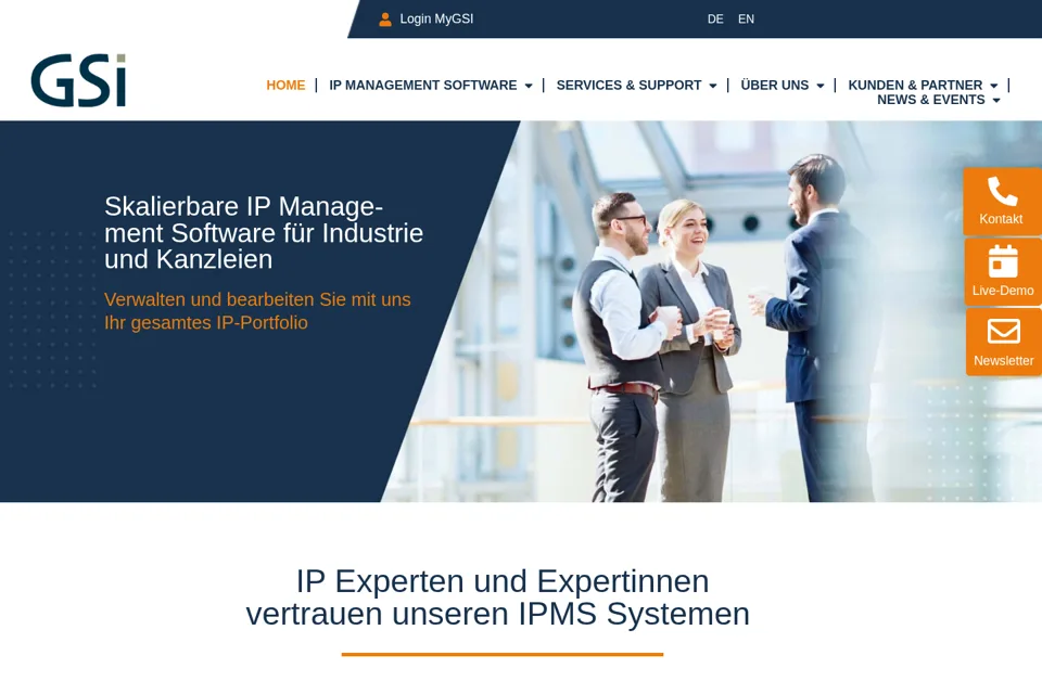 Aperçu de la landing page