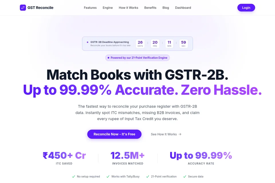 Aperçu de la landing page