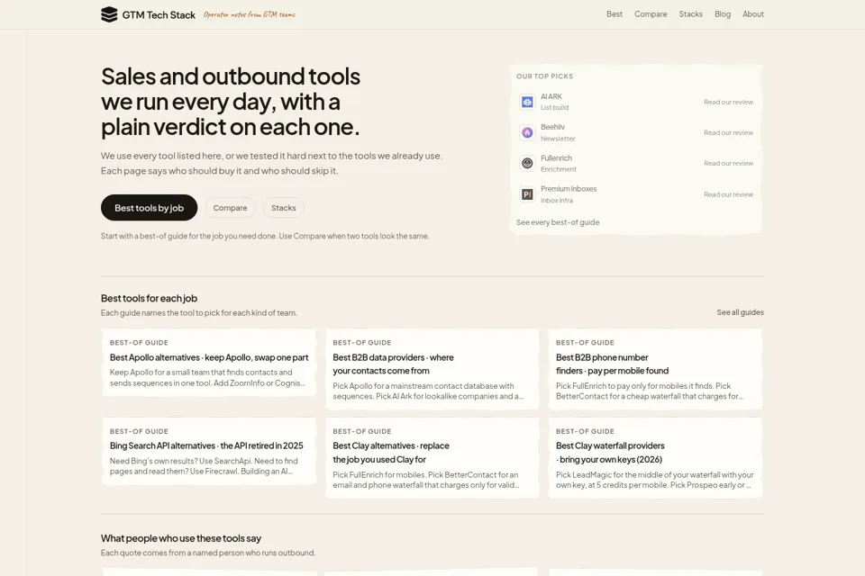 Landing page preview